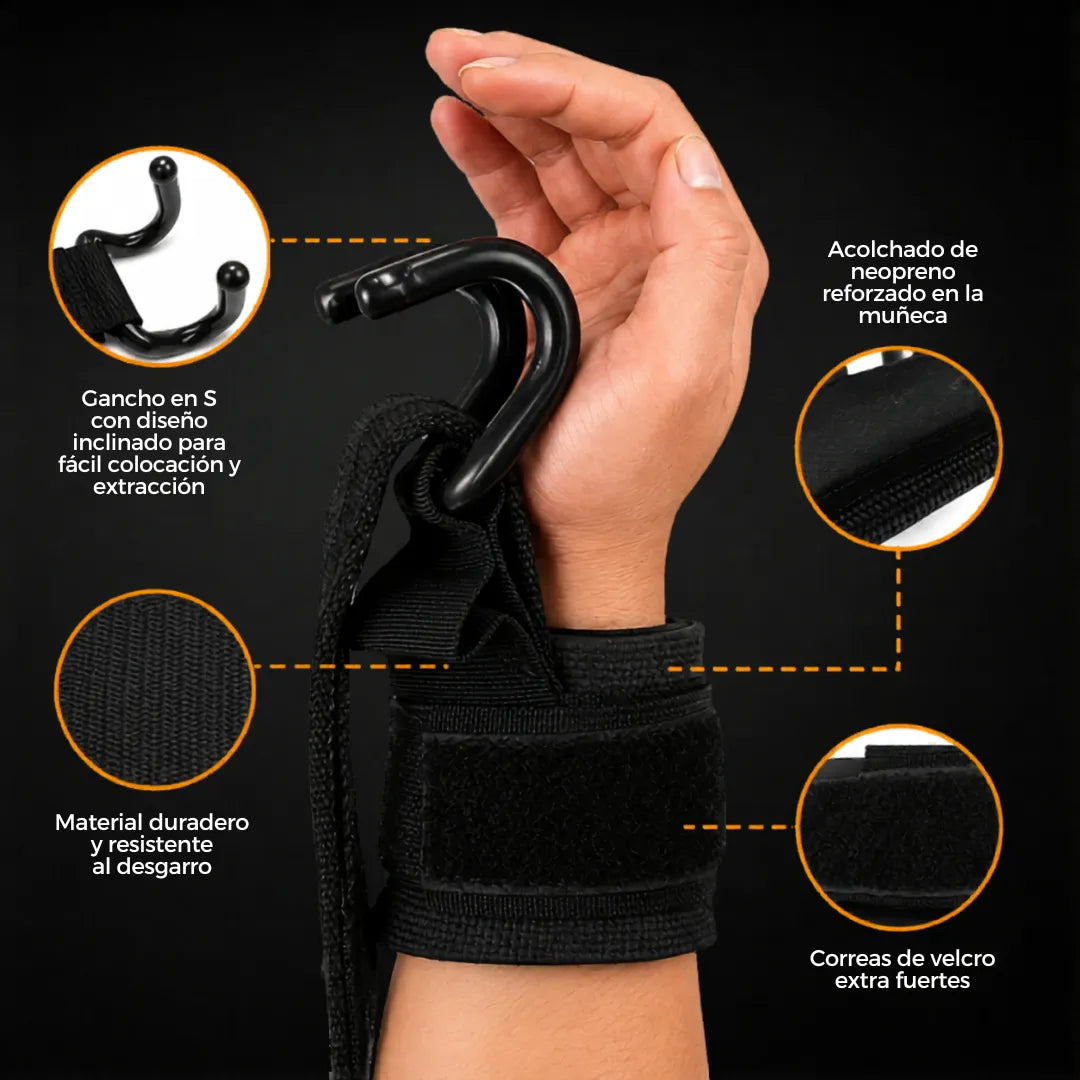🏋️♂️ IronGrip™: Ganchos de Levantamiento de pesas