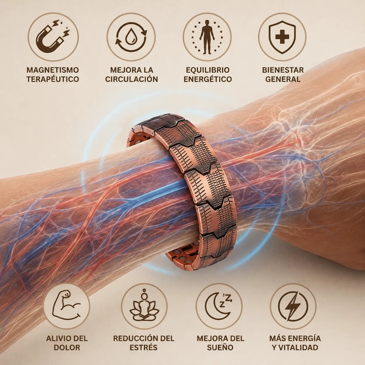 Brazalete de Cobre Magnético® VitalFlow