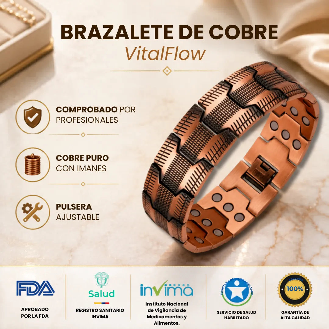 Brazalete de Cobre Magnético® VitalFlow