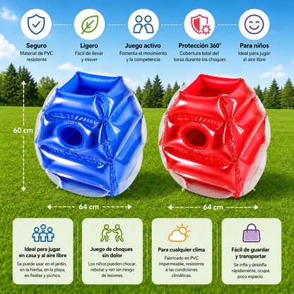 BumperFun™🔴🔵 Pack x2 Trajes de Pelotas Inflables