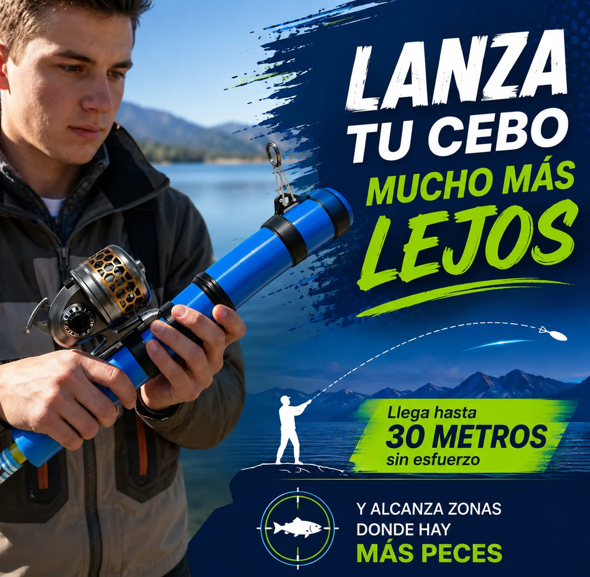 FishStrike™ Caña y carrete de pesca