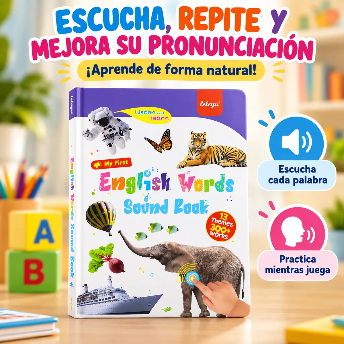 SoundMaster Kids™ Libro Interactivo de Inglés