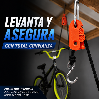 RopeBoss™ Polea de Bloqueo Automático para Cargas Pesadas🧰⚖️