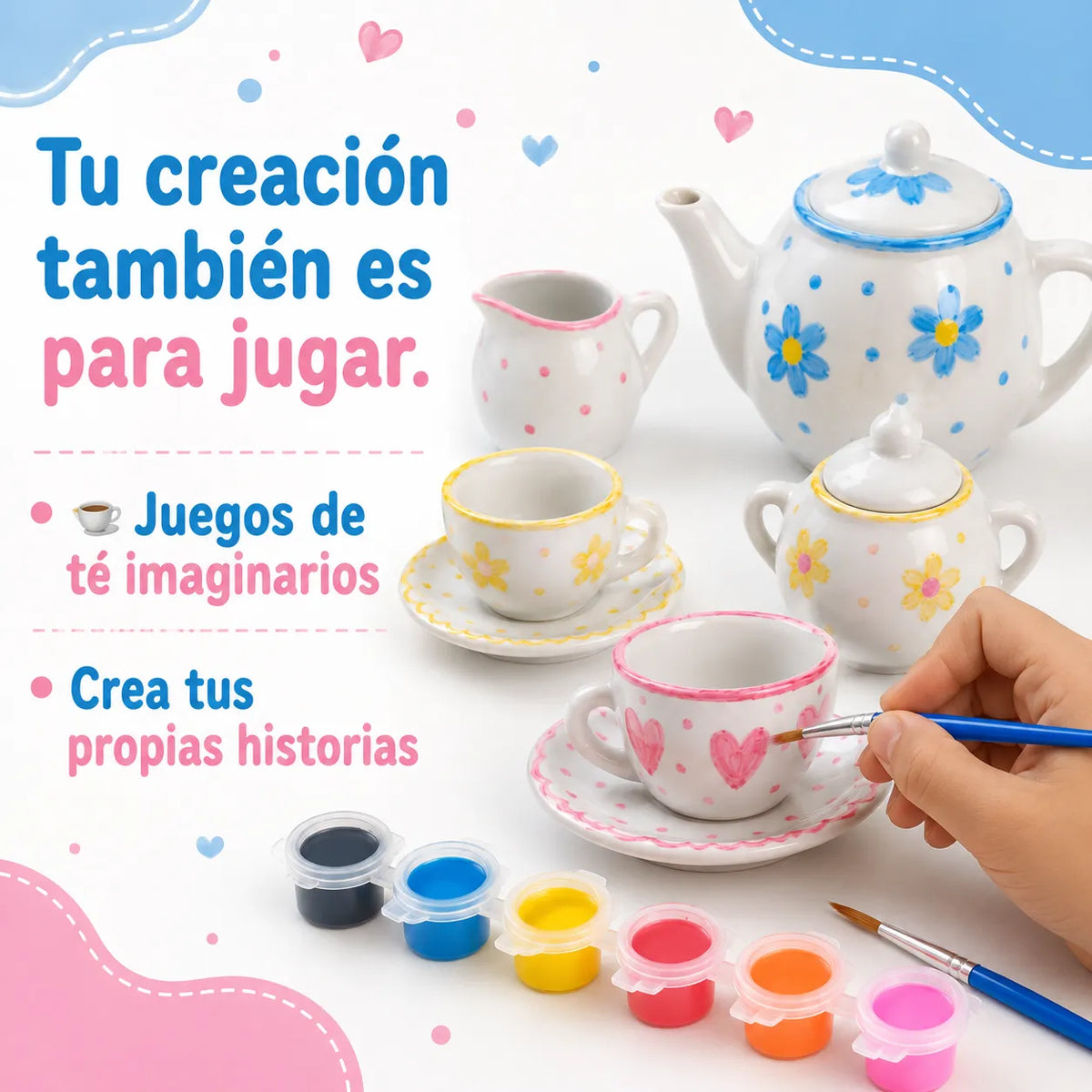 🎨 TeaPaint Pro™ Set de Té Coloreable 🫖✨