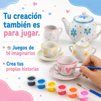 🎨 TeaPaint Pro™ Set de Té Coloreable 🫖✨