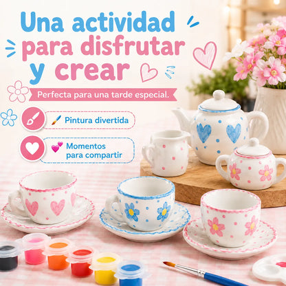 🎨 TeaPaint Pro™ Set de Té Coloreable 🫖✨