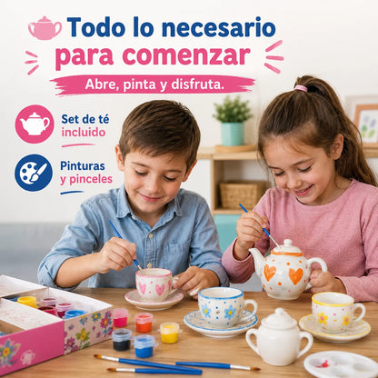 🎨 TeaPaint Pro™ Set de Té Coloreable 🫖✨